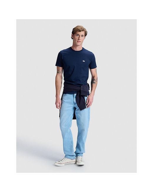 Lee Jeans Blue Regular Patch Logo Short Sve Tee for men