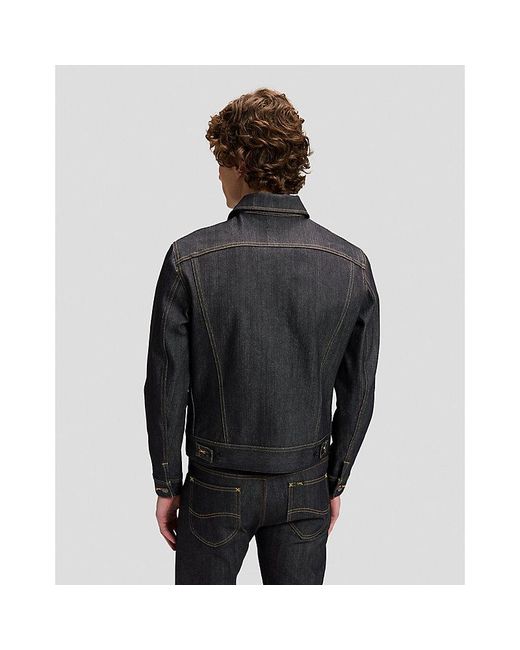 Lee Jeans Black 101 Regular Rider Jacket for men