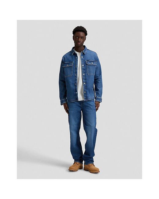 Lee Jeans Blue Relaxed 2 Pocket Overshirt for men