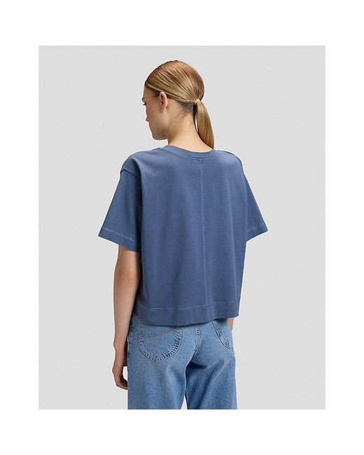 Lee Jeans Blue Relaxed Cropped Tee