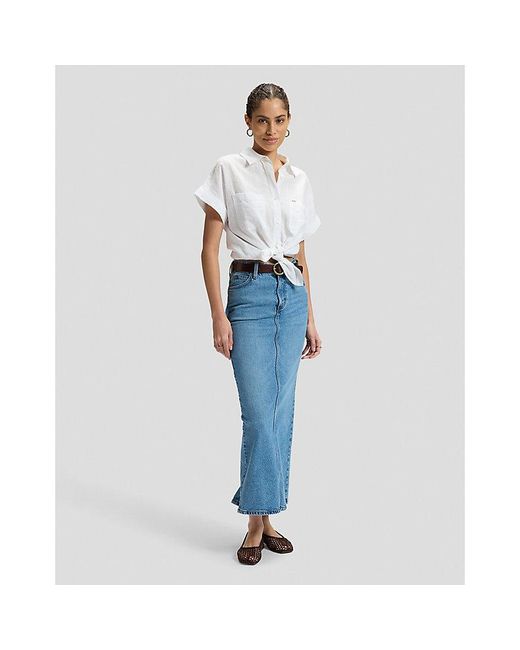 Lee Jeans White Loose Utility Shirt
