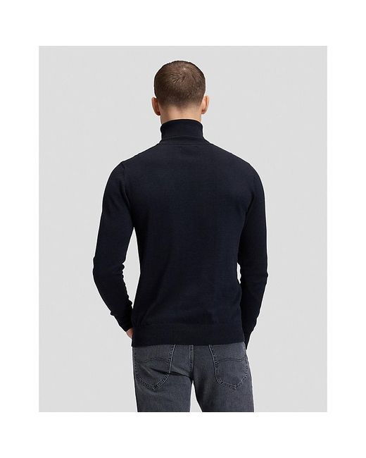 Lee Jeans Blue Regular Essential Turtleneck Sweater for men