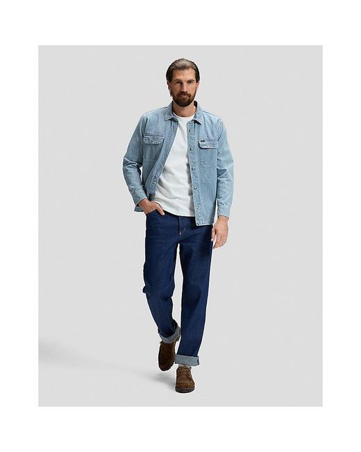 Lee Jeans Blue 101 Relaxed Overshirt for men
