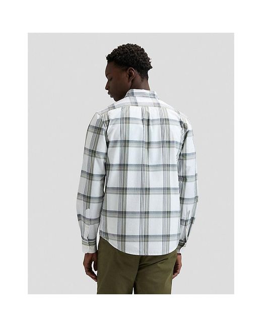 Lee Jeans Gray Regular Lightweight Button Down Shirt for men