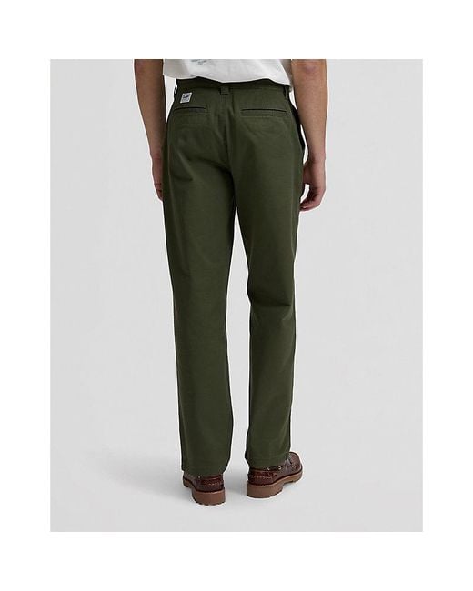Lee Jeans Green Workwear Loose Lightweight Chino Trousers Size 28X32 for men