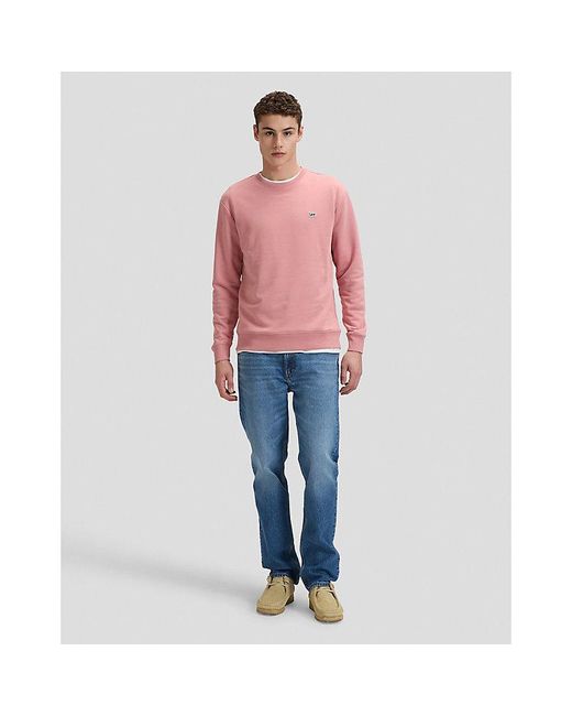 Lee Jeans Pink Regular Patch Crew Sweatshirt for men
