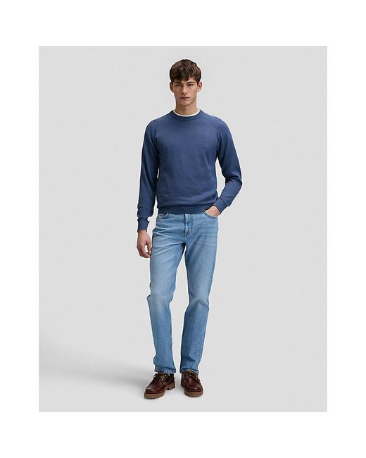 Lee Jeans Blue Regular Clean Raglan Sweater for men