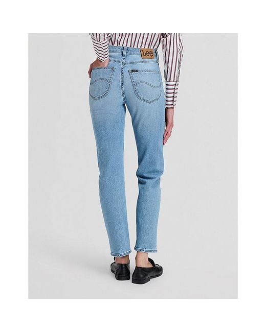 Lee Jeans Blue Carol High Rise Straight Jean Size 24X31