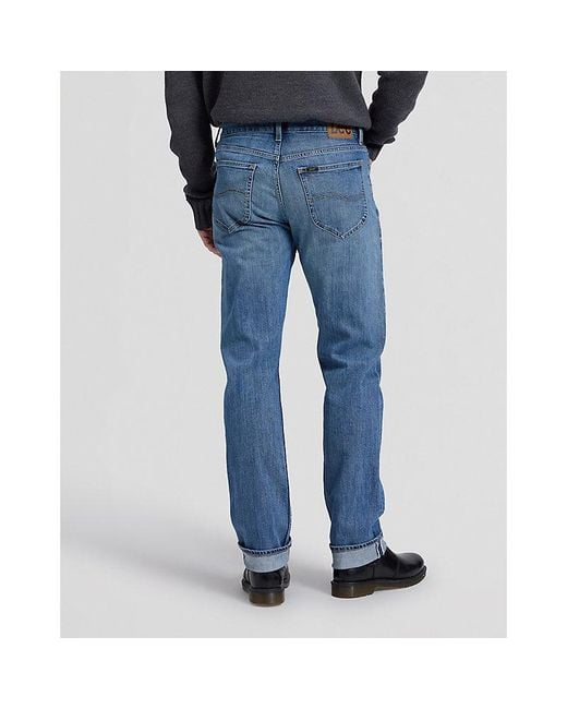 Lee Jeans Blue West Regular Straight Selvedge Jean Size 28X32 for men