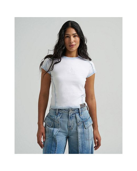 Lee Jeans White X Feng Chen Wang Baby Tee