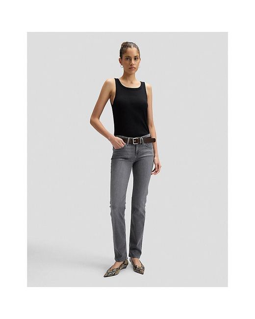 Lee Jeans Black Slim Rib Tank