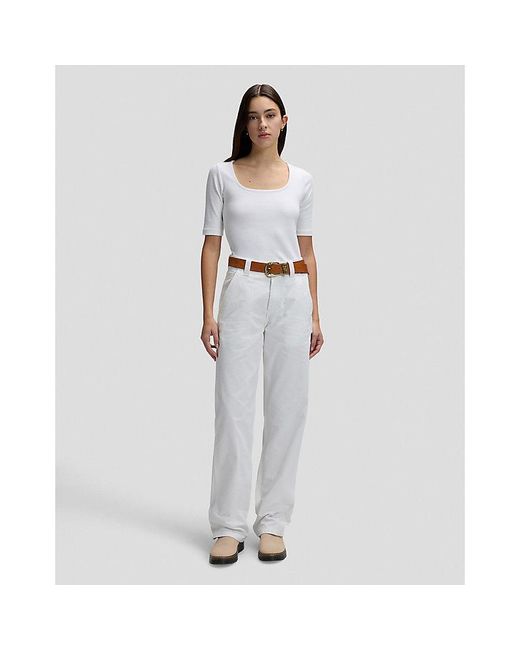Lee Jeans Gray Slim Squared Neck Tee