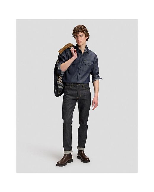 Lee Jeans Blue 101 Heritage Workwear Relaxed Shirt for men