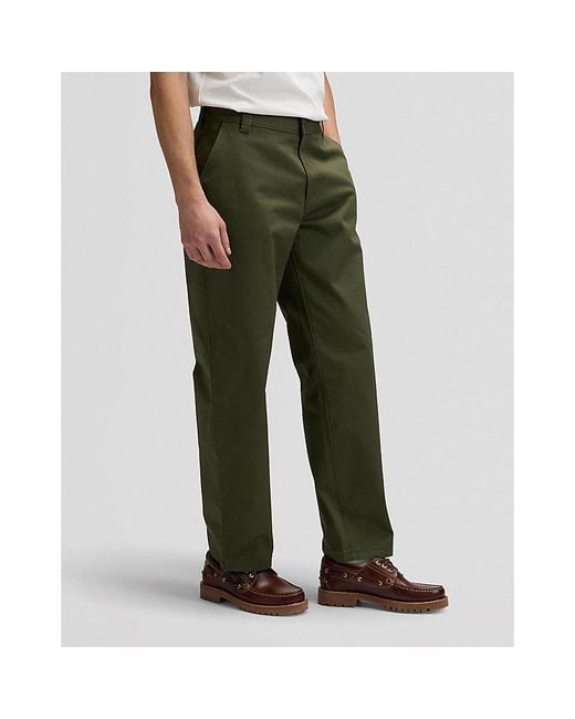 Lee Jeans Green Workwear Loose Lightweight Chino Trousers Size 28X32 for men