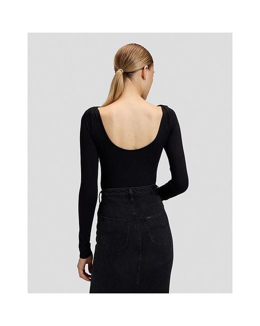 Lee Jeans Black Slim Open Back Bodysuit