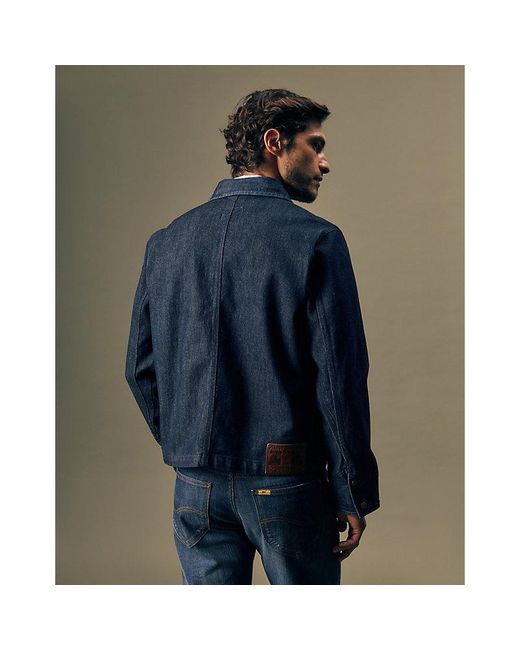 Lee Jeans Blue Relaxed Denim Jacket for men
