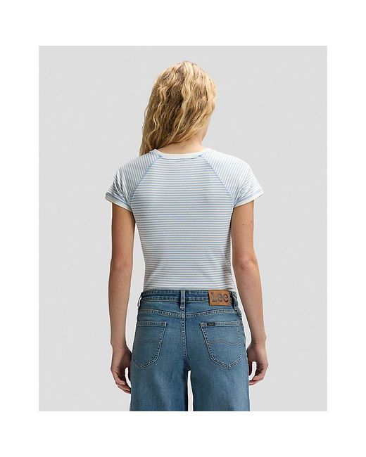 Lee Jeans Blue Slim Baby Tee