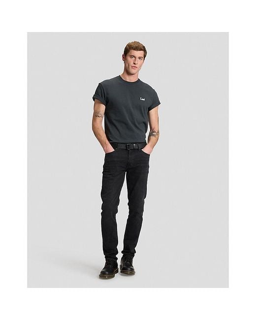 Lee Jeans Black Basic Leather Belt for men