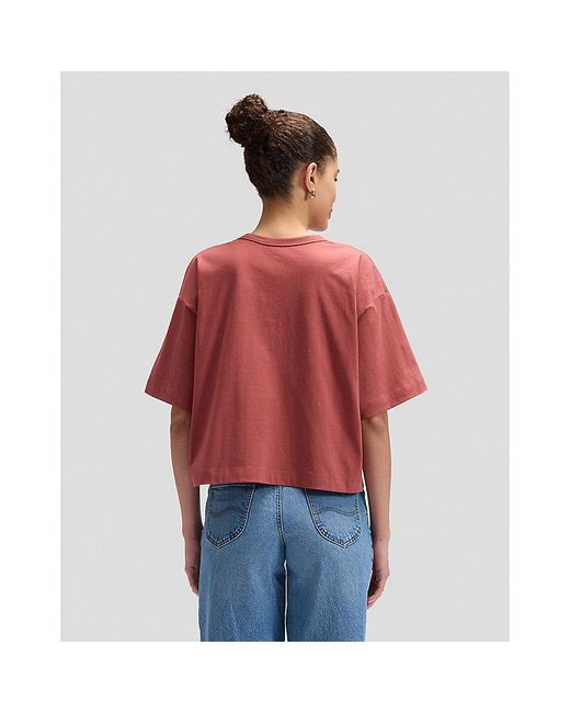 Lee Jeans Red Relaxed Crafted Tee