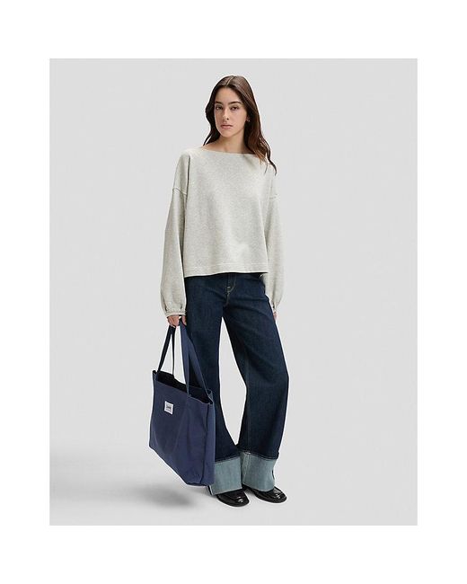 Lee Jeans Gray Relaxed Dramatic Sve Sweatshirt