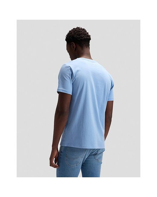 Lee Jeans Blue Regular Patch Logo Short Sve Tee for men
