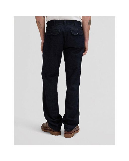 Lee Jeans Blue Relaxed Pleated Lightweight Chino Trousers Size 28X32 for men