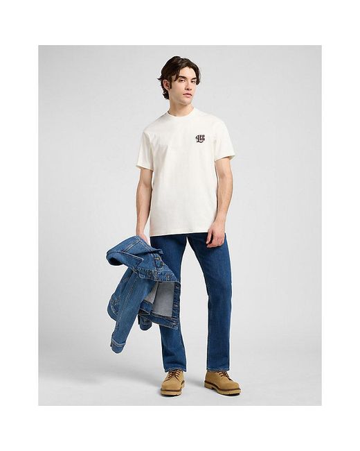 Lee Jeans White Relaxed Graphic Tee for men