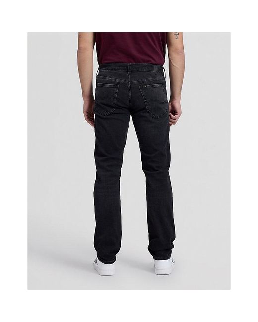 Lee Jeans Black Daren Regular Straight Medium Stretch Jean Size 28X32 for men