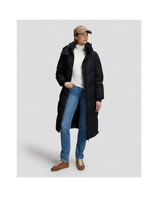 Lee Jeans Blue Relaxed Long Puffer Jacket
