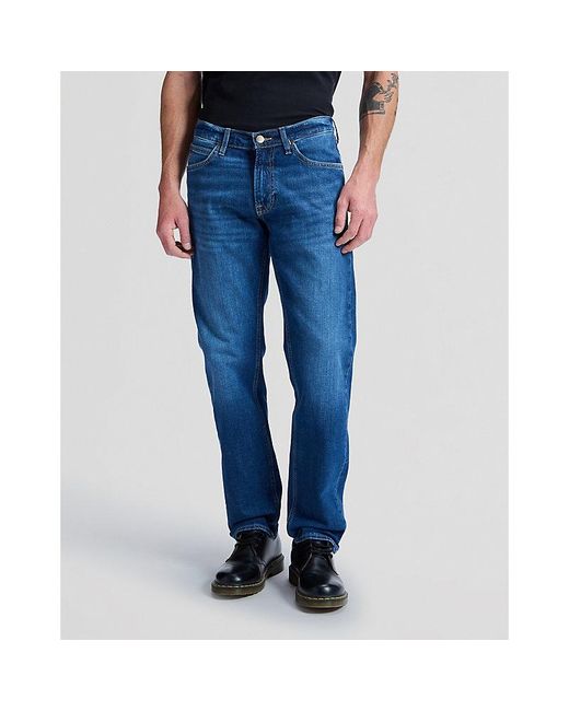 Lee Jeans Blue Daren Regular Straight Medium Stretch Jean Size 28X32 for men