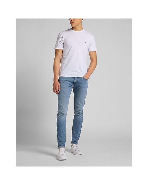 Lee Jeans White Regular Patch Logo Short Sve Tee for men