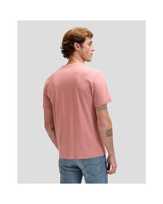 Lee Jeans Orange Regular Patch Logo Short Sve Tee for men