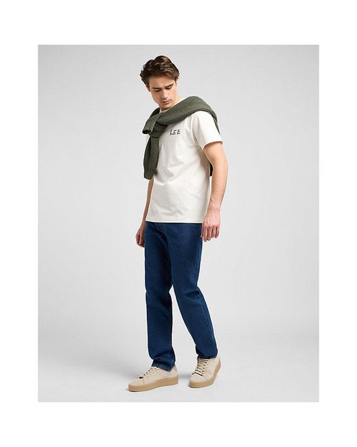 Lee Jeans White Relaxed Graphic Tee for men