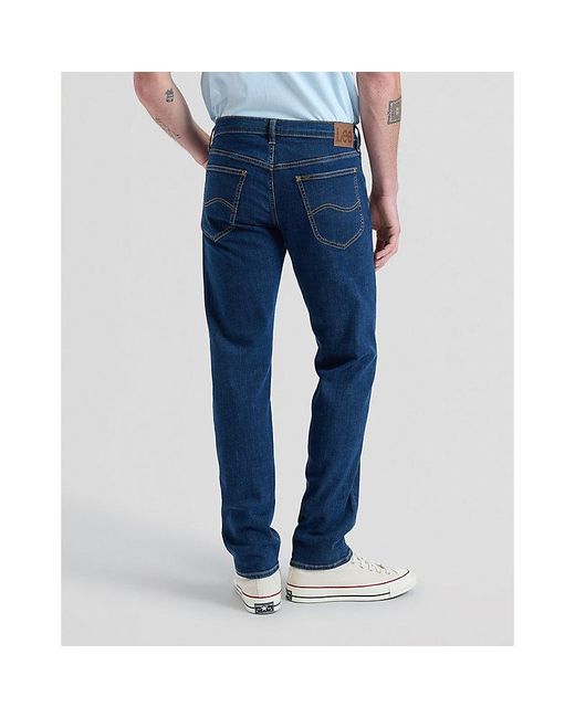 Lee Jeans Blue Daren Regular Straight Medium Stretch Jean Size 28X32 for men