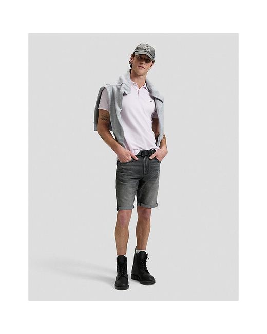 Lee Jeans White Regular Pique Polo for men