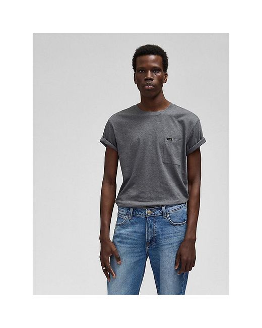 Lee Jeans Gray Slim Ultimate Pocket Tee for men