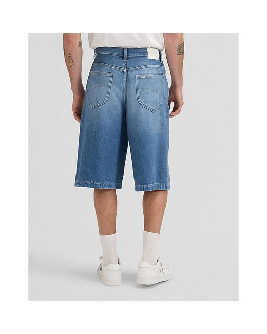 Lee Jeans Blue Loose Drawstring Jort for men