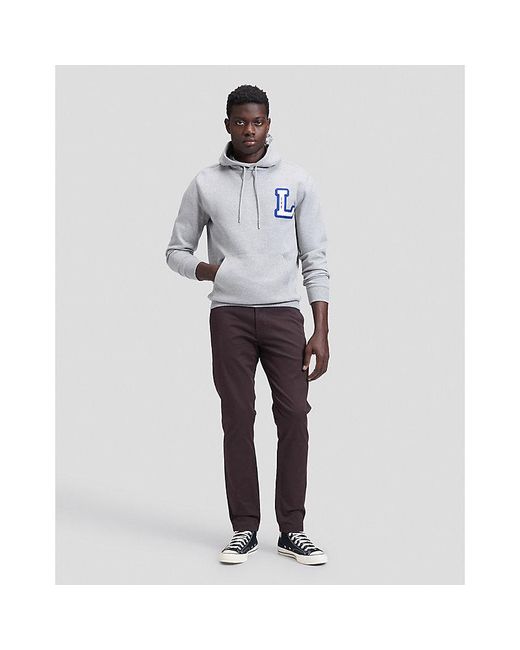 Lee Jeans Gray Regular Varsity Hoodie for men