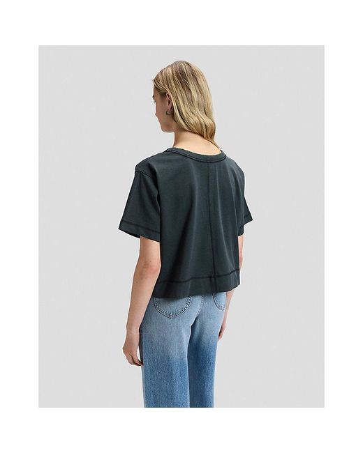 Lee Jeans Blue Relaxed Cropped Tee