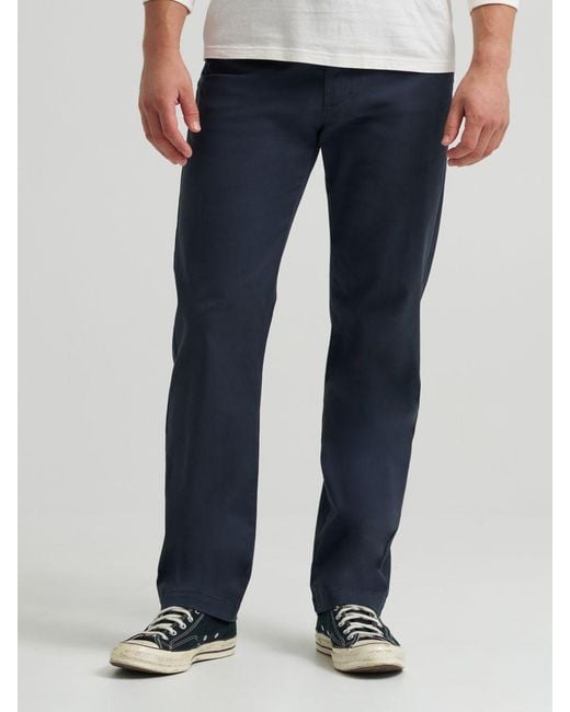 Lee Jeans Blue Mens Regular Straight Workwear Pants for men