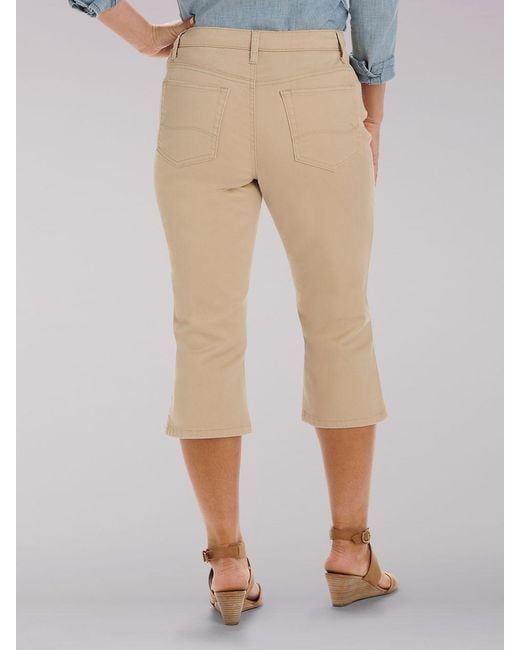 Lee Women's Relaxed Fit Capri Pant, Cafe, 10