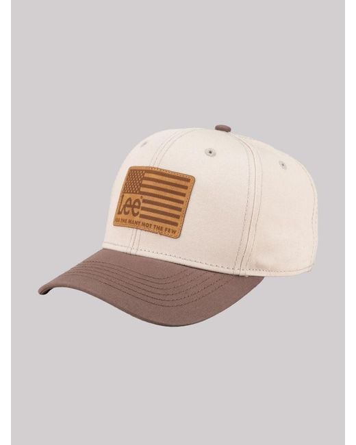 Lee Jeans Natural Mens Flag Patch Hat for men