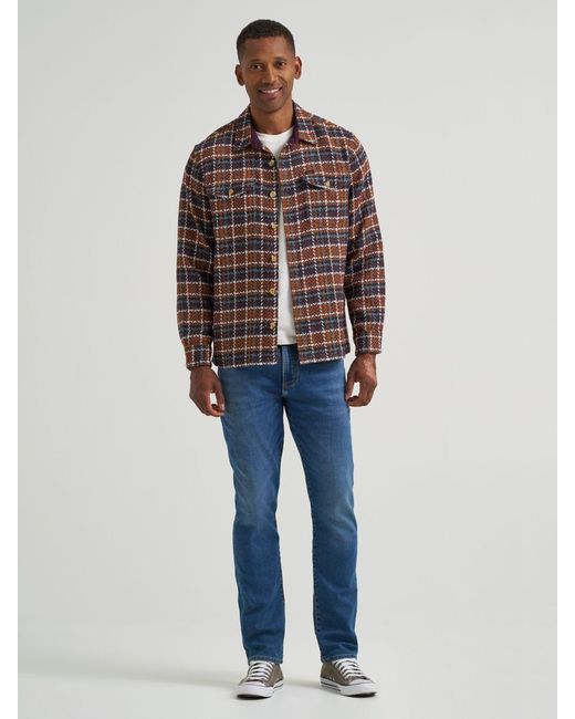 Lee Jeans Blue Extreme Motion Single Layer Warming Regular Taper Jeans for men