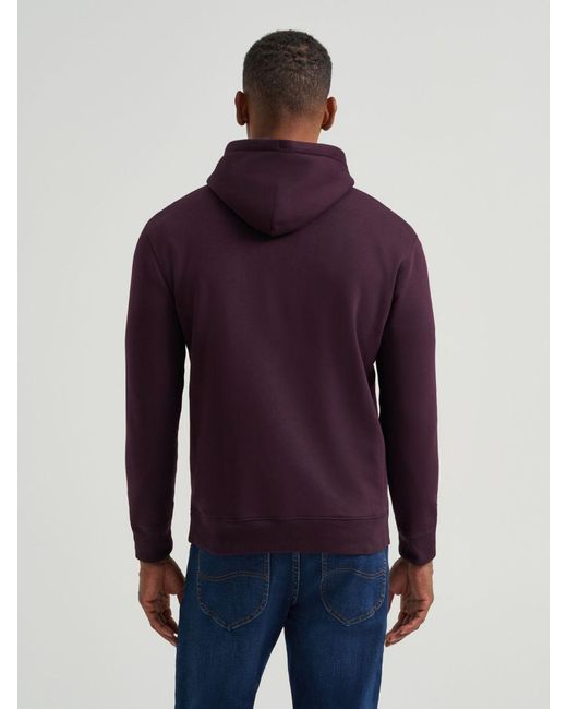 Lee Jeans Blue Mens Logo Patch Solid Hoodie for men