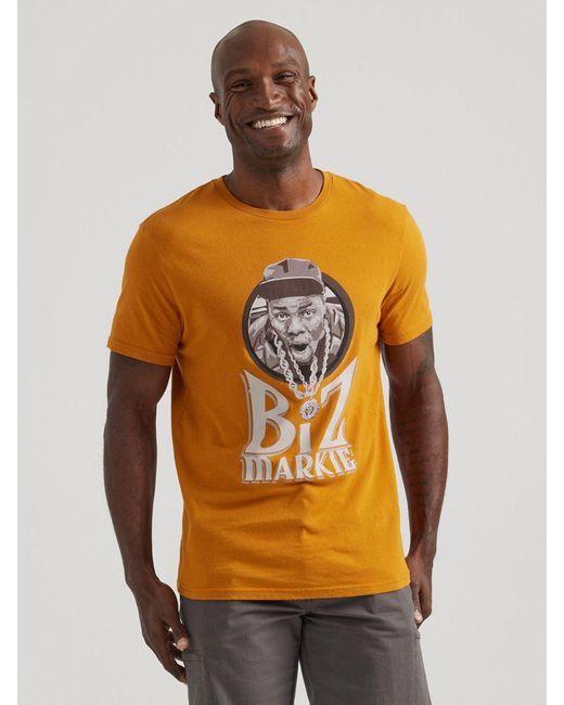 Lee Jeans Multicolor Mens Biz Markie Graphic T-shirt for men