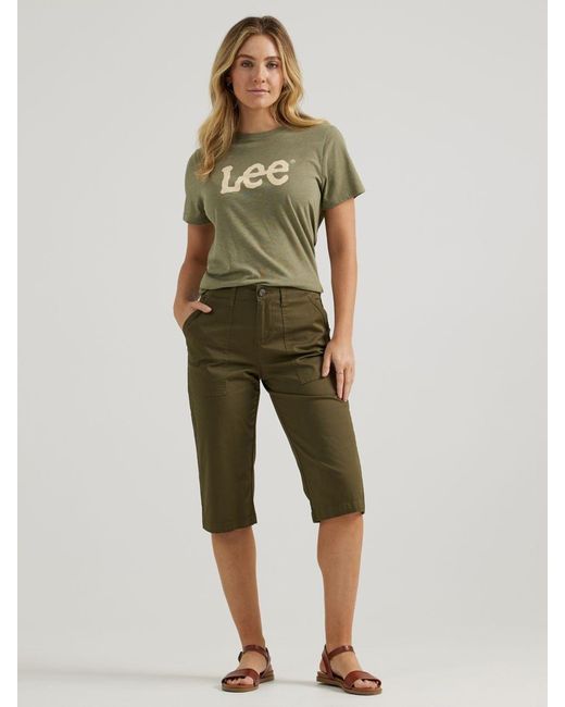 Lee Jeans Green Ultra Lux Comfort Flex-to-go Relaxed Utility Skimmer