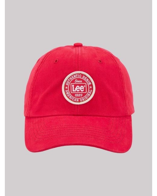 Lee Jeans Pink Womens Round Logo Patch Hat