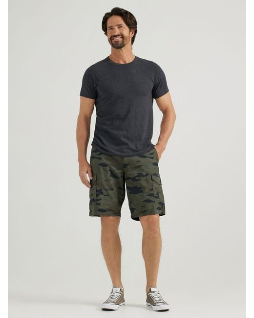 Lee Jeans Green Mens Extreme Motion Swope Cargo Shorts for men