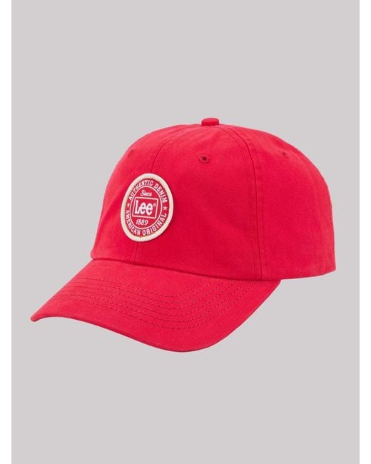 Lee Jeans Pink Womens Round Logo Patch Hat