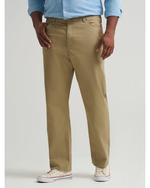 Lee Jeans Blue Extreme Motion Relaxed Straight Twill Jeans Big & Tall for men